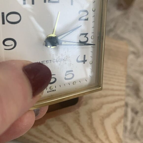 Vintage Westclox Wind-Up Alarm Clocks Bundle Of 2 Bedside 1 Travel Clock - Picture 6 of 16